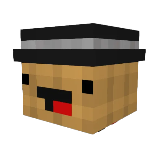 Hiwaffles Minecraft avatar head, 3D render