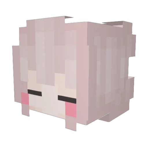 Hix_xiH Minecraft avatar head, 3D render