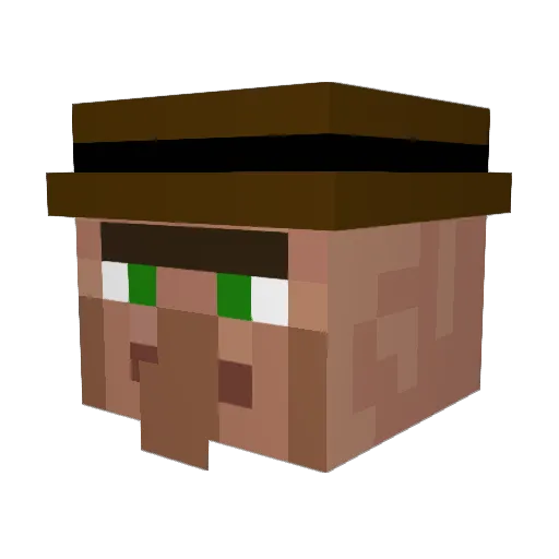 Hixaan Minecraft avatar head, 3D render