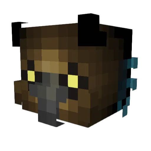 Hixelad Minecraft avatar head, 3D render