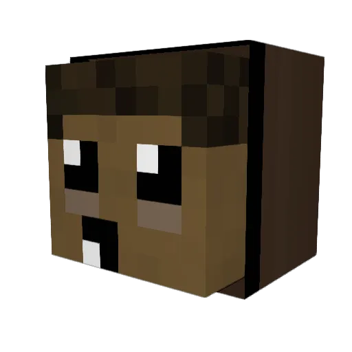 Hixhen Minecraft avatar head, 3D render
