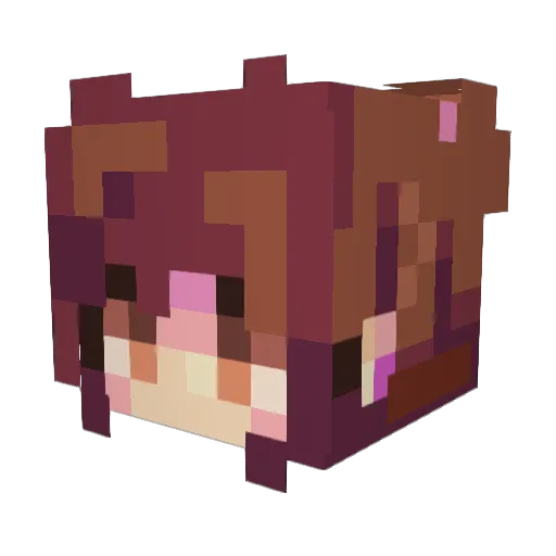 Hixih_ Minecraft avatar head, 3D render