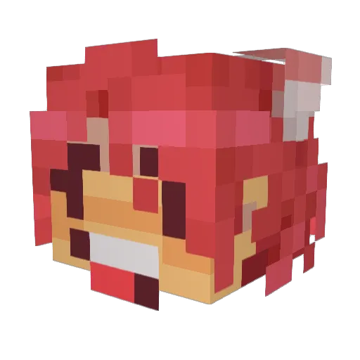 Hixney Minecraft avatar head, 3D render