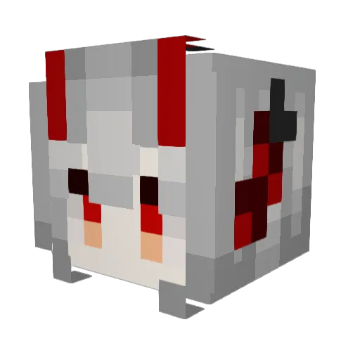 Hixzyu Minecraft avatar head, 3D render
