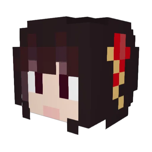 Hiya_desu Minecraft avatar head, 3D render