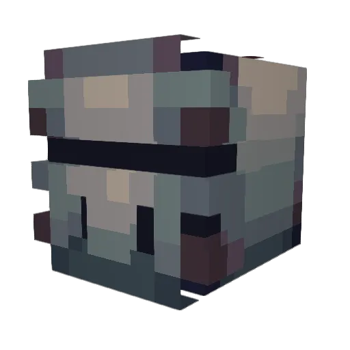 Hiyleos Minecraft avatar head, 3D render
