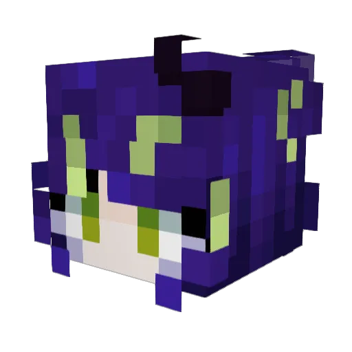 Hiyoresu Minecraft avatar head, 3D render