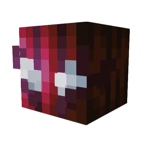 Hiyperson Minecraft avatar head, 3D render