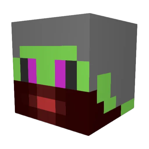 Hiytew Minecraft avatar head, 3D render