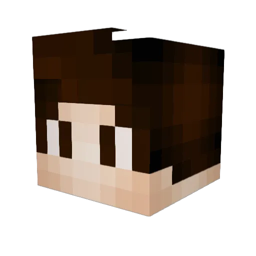 Hiyukiii Minecraft avatar head, 3D render