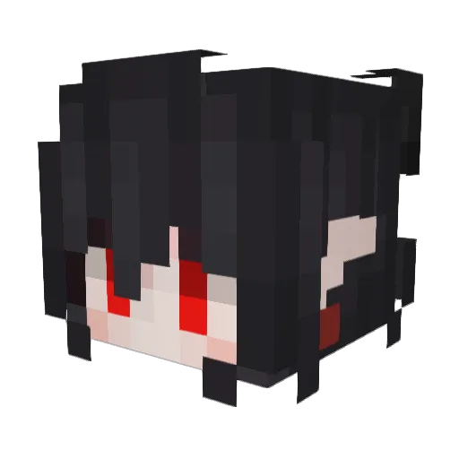 Hiyura_ Minecraft avatar head, 3D render