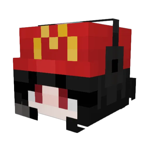 Hizacvn Minecraft avatar head, 3D render