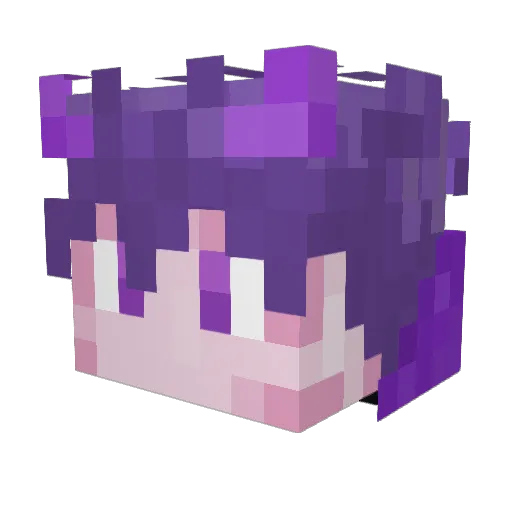 Hizagashira Minecraft avatar head, 3D render