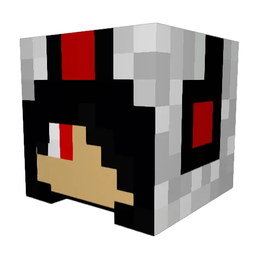 Hizaki Minecraft avatar head, 3D render