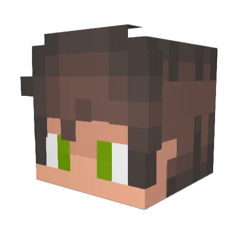 Hize07 Minecraft avatar head, 3D render