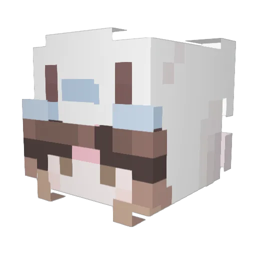 Hizengod Minecraft avatar head, 3D render