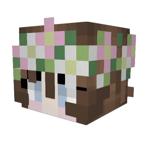 Hizmoa Minecraft avatar head, 3D render