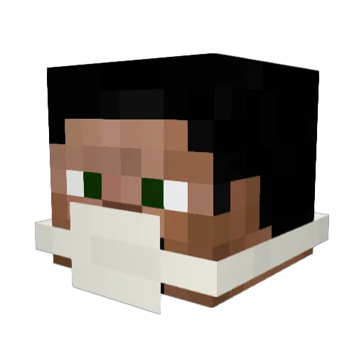 Hizukai Minecraft avatar head, 3D render
