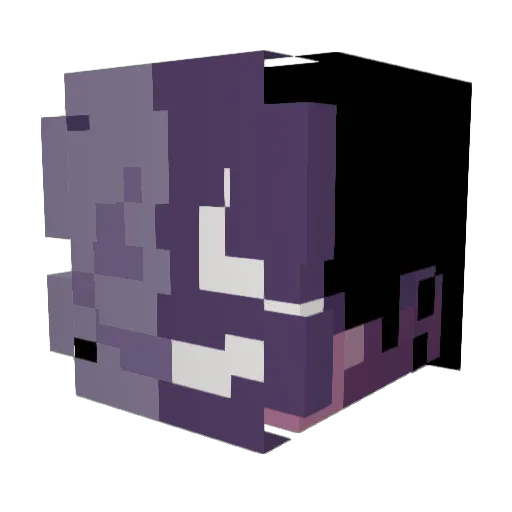 Hizzout Minecraft avatar head, 3D render