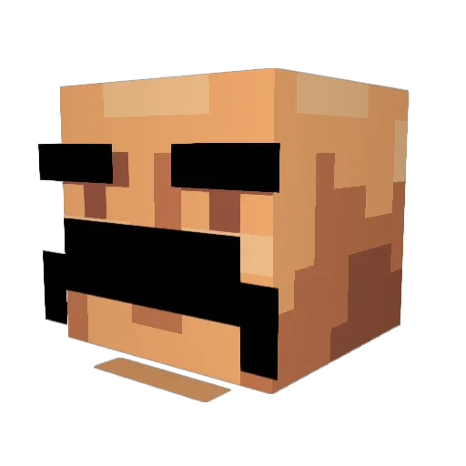 HjalleBoy Minecraft avatar head, 3D render