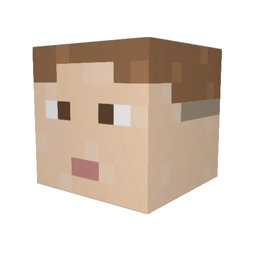 Hjallest Minecraft avatar head, 3D render