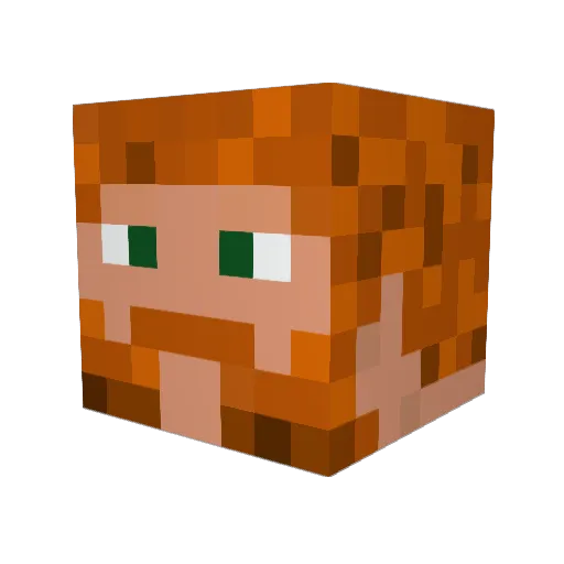 HjalteAugustus Minecraft avatar head, 3D render
