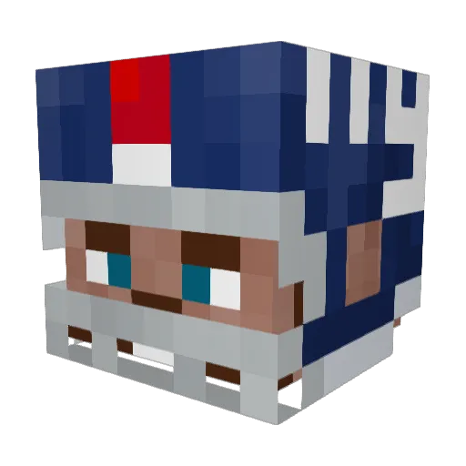 Hjelmrin Minecraft avatar head, 3D render