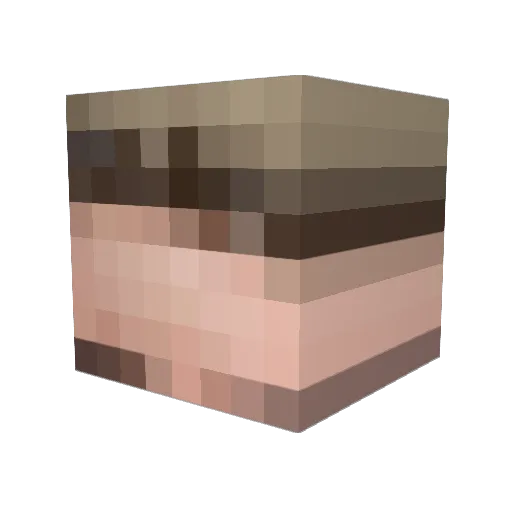 Hjo2005 Minecraft avatar head, 3D render