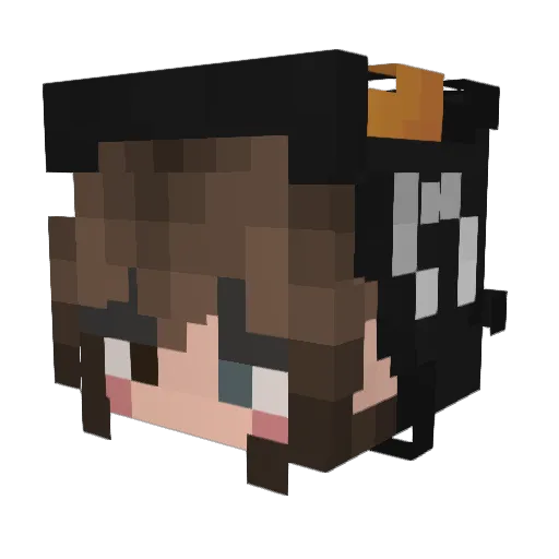 HjonkSolo Minecraft avatar head, 3D render