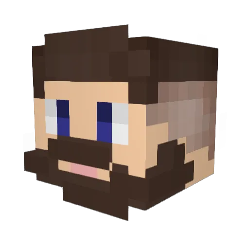 Hjont Minecraft avatar head, 3D render