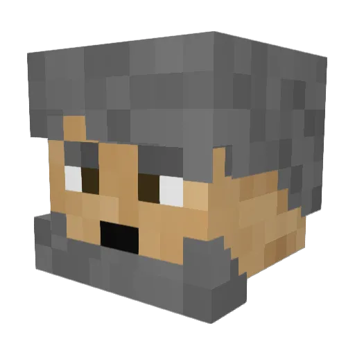 Hjorvard Minecraft avatar head, 3D render