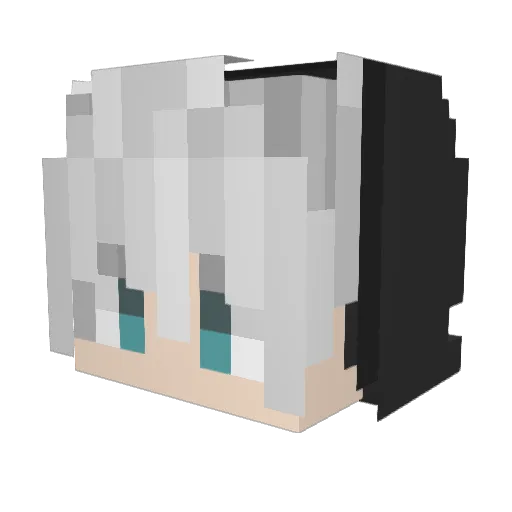 Hjxue Minecraft avatar head, 3D render