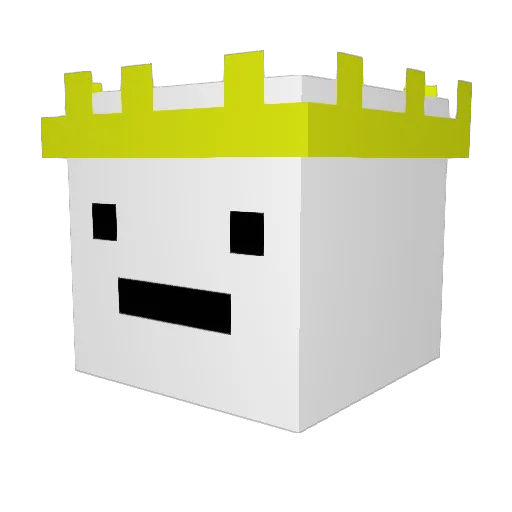 Hkere Minecraft avatar head, 3D render