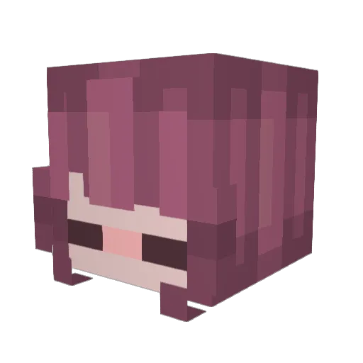 Hkikuri Minecraft avatar head, 3D render