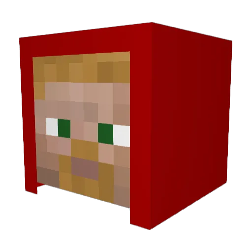 Hkuoksu Minecraft avatar head, 3D render