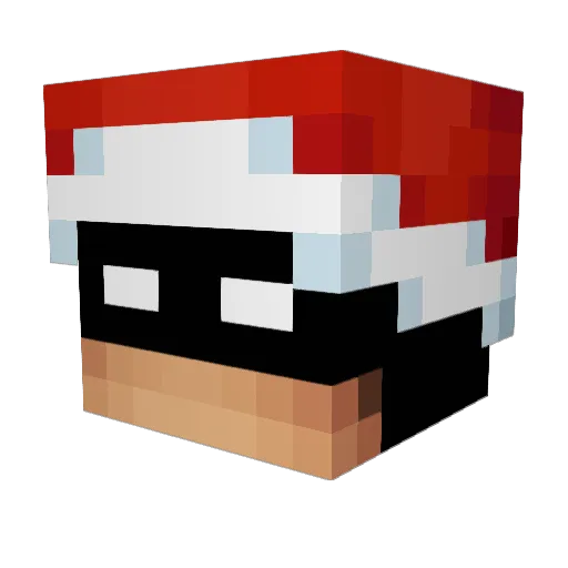 Hkzi Minecraft avatar head, 3D render