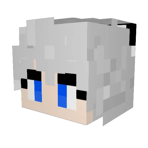 Hldqt Minecraft avatar head, 3D render