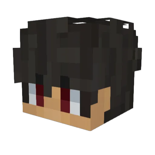 Hlebeq Minecraft avatar head, 3D render