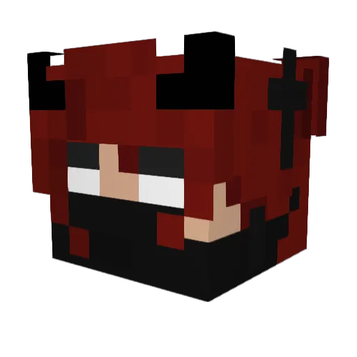 Hlebyzek Minecraft avatar head, 3D render