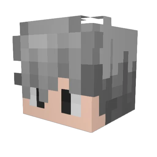 HledamMamu Minecraft avatar head, 3D render