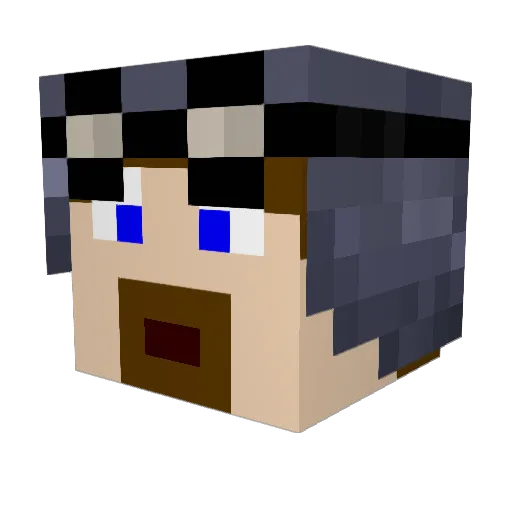 Hledjolf Minecraft avatar head, 3D render