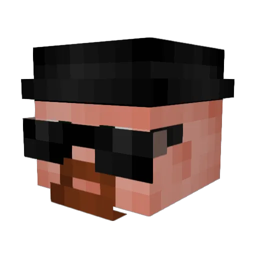 Hlesenburg Minecraft avatar head, 3D render