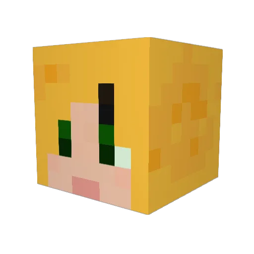 Hlouise4 Minecraft avatar head, 3D render