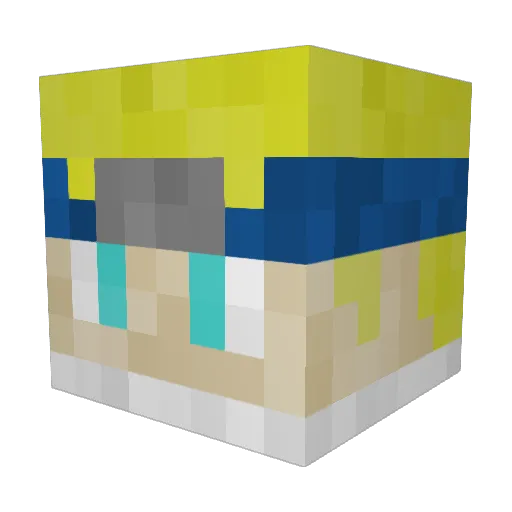 Hlter_KD_6M Minecraft avatar head, 3D render
