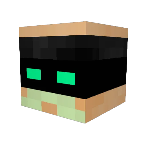 Hlubokop Minecraft avatar head, 3D render