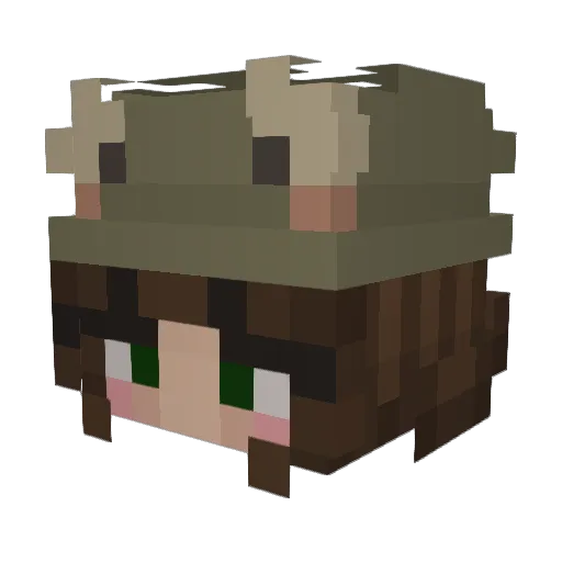 HmRzz Minecraft avatar head, 3D render