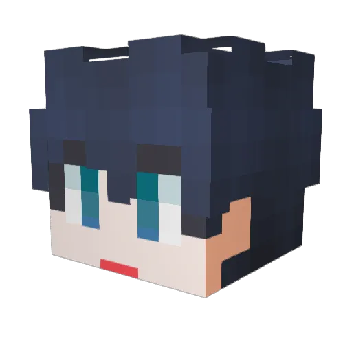 Hma_ Minecraft avatar head, 3D render