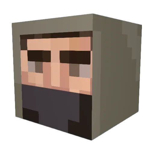 Hman203 Minecraft avatar head, 3D render