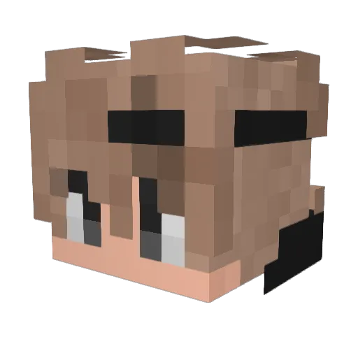HmengBB Minecraft avatar head, 3D render