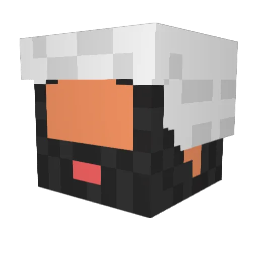Hmidou_ Minecraft avatar head, 3D render